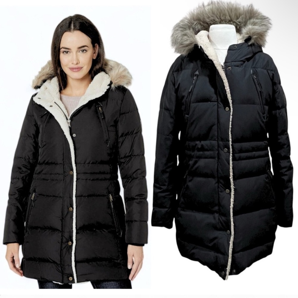 Ralph Lauren Heavy Down Berber Lined Anorak Faux Sherpa Jacket L